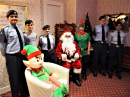 the cadets even popped in to see Santa and his Elf